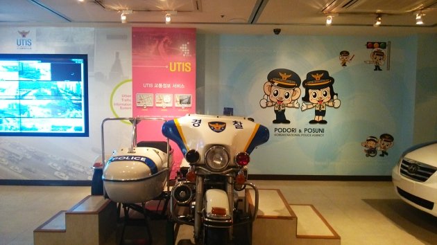 警察博物館にある警察のバイク